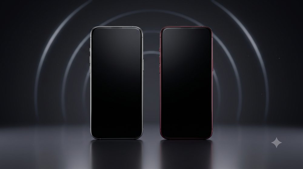 Concept render of two premium phones side by side for comparison, illustrating the iPhone 17 next to the rumoured iPhone 18