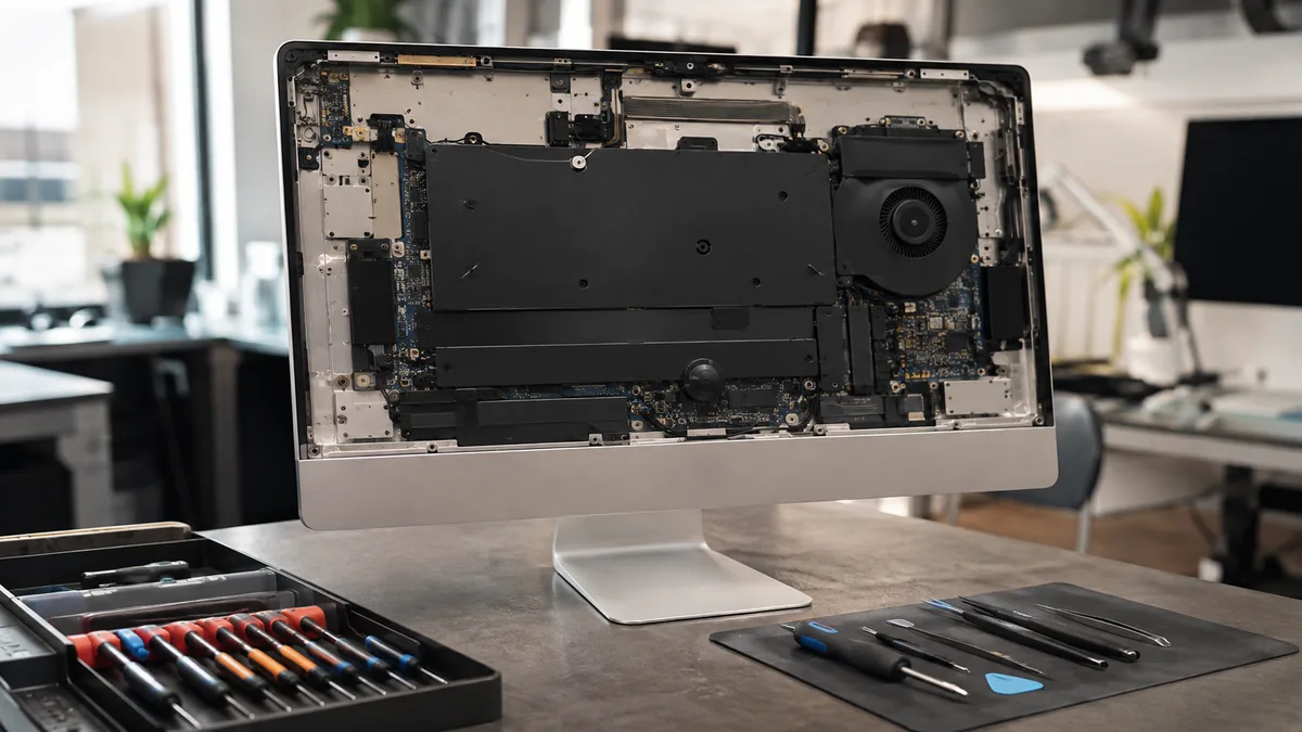 iMac Repair Singapore | Screen, Drive, Fan, PSU – repair bench
