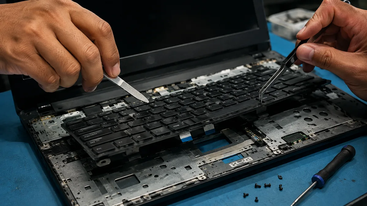 Laptop Keyboard Replacement Singapore – keyboard removal