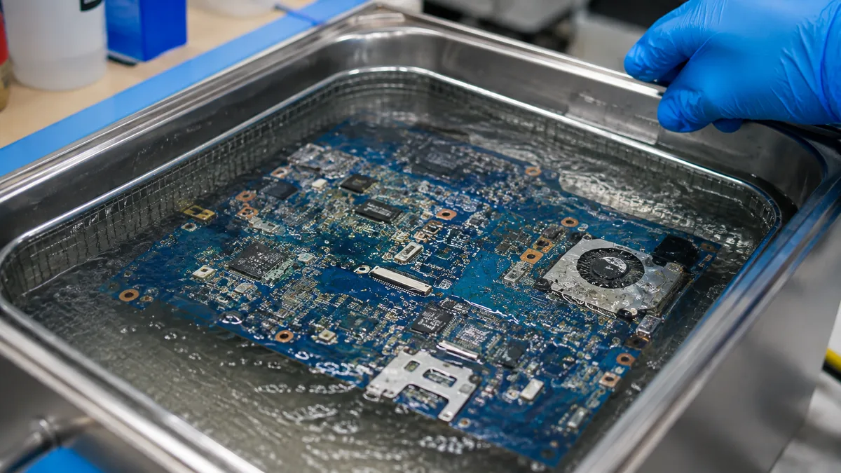 Laptop Water Damage Repair Singapore – ultrasonic cleaning