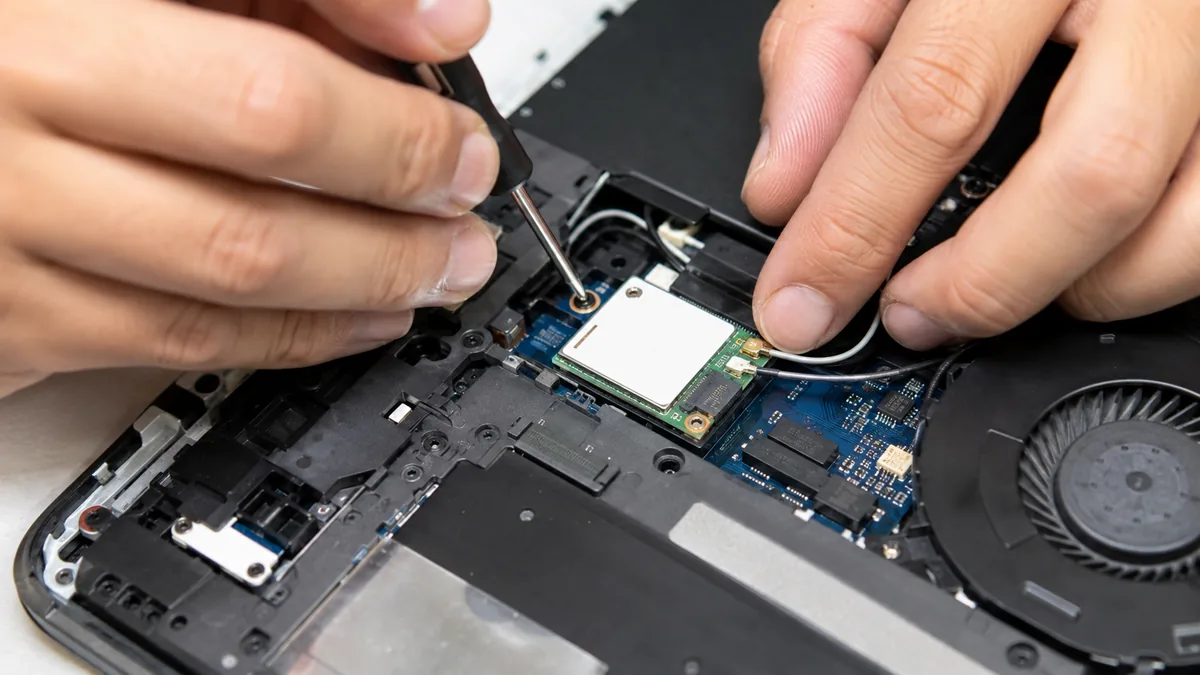 Laptop WiFi Repair Singapore – wireless card closeup